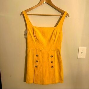 NWT Urban Outfitters Dalila Square Neck Skort Romper, Sz S